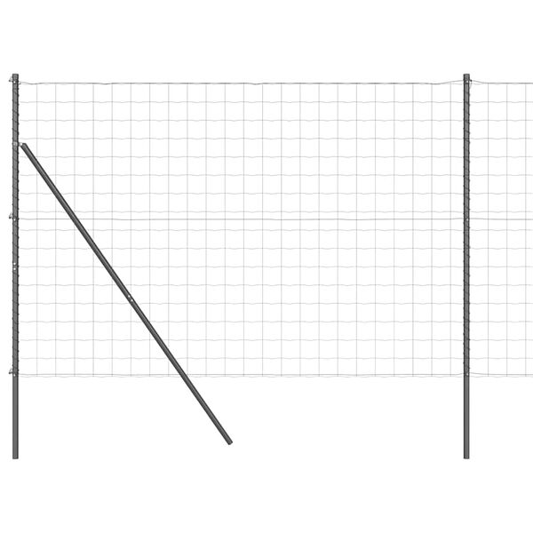 vidaXL Tvora su stulpais Pilka 1,6 x 10 m Plienas ir PVC