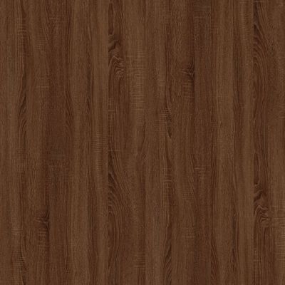 vidaXL Kavos staliukas, rudas ąžuolo, 80x50x45cm, mediena ir geležis