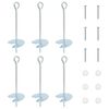 vidaXL Žemės inkaras 6 pcs Sidabrinė &Oslash;10 x 30 cm Cinkuotas metalas