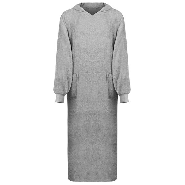 vidaXL Antklodė-džemperis su gobtuvu KINN Pilka XXL Medvilnė