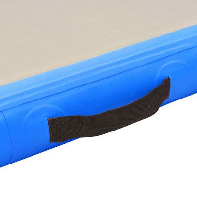vidaXL Pripučiamas gimnastikos kilimėlis su pompa, PVC, mėlynas