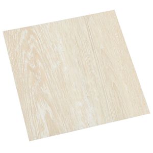 vidaXL Savesiūnančių Grindų Plok&scaron;tės Balta ir kreminė 30,5 x 30,5 cm