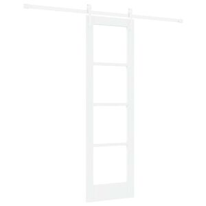 vidaXL Slankios durys 61 x 198,5 cm Tvirtos pu&scaron;ies mediena ir stiklas