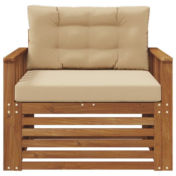 vidaXL Lauko sofos komplektas Tvirta akacijos mediena ir poliesteris