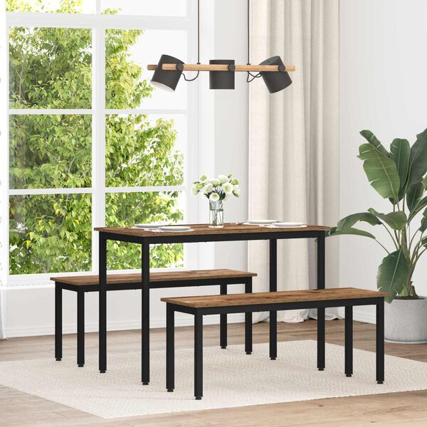 vidaXL Valgomieji stalai METALAS