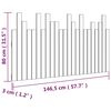 vidaXL Sieninis galvūgalis, 146,5x3x80cm, pu&scaron;ies medienos masyvas