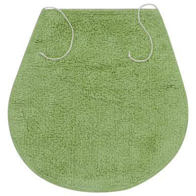 vidaXL Vonios kilimėlių rinkinys, 3d., žalias, audinys