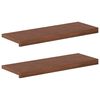 vidaXL Laiptų danga 2 vnt. 70 x 25 x 2 cm Tamsiai rudas