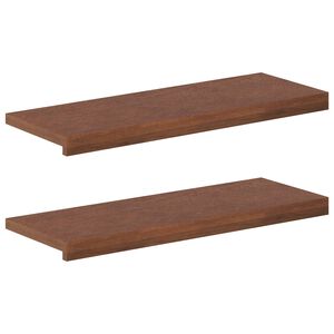 vidaXL Laiptų danga 2 vnt. 70 x 25 x 2 cm Tamsiai rudas