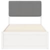 vidaXL Lovo rėmas su apmuštu galvūgaliu Šviesiai pilka 80 x 200 cm
