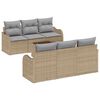 vidaXL Sodo Sofų Rinkinys Smėlio 55 x 55 x 37 cm poliratanas