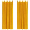 vidaXL Užtemdymo užuolaidos 2 pcs Garučių geltona 140 x 260 cm Aksomas