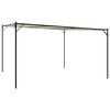 vidaXL Pavėsinė, smėlio spalvos, 4x4m, audinys ir plienas, 180g/m&sup2;