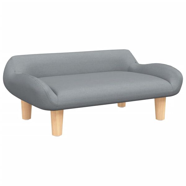 vidaXL Vaikiška sofa, šviesiai pilkos spalvos, 70x40x24cm, audinys