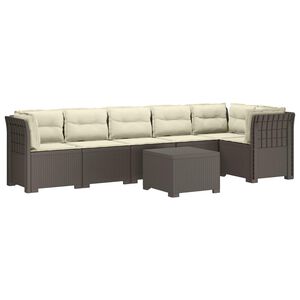 vidaXL 6-vietė Sodo Sofa Su Pagalvėlėmis Rataniniu I&scaron;vaizdu PP