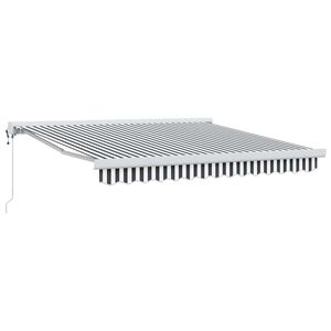 vidaXL I&scaron;traukiama markizė, antracito/balta, 3x2,5m, audinys/aliuminis