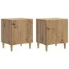 vidaXL &Scaron;alia lovos spintelė 2 pcs Artisano ąžuolo 43 x 34,5 x 50 cm