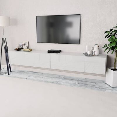 vidaXL TV spintelės, 2vnt., baltos, 120x40x34cm, apdirbta mediena