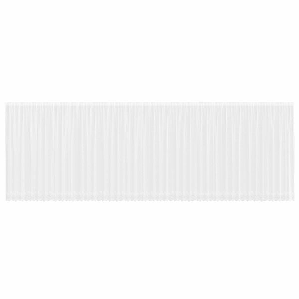 vidaXL Nėrinių Užuolaida Gėlių Balta 240 x 1200 cm Poliesteris