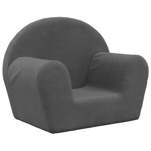 vidaXL Vaiki&scaron;ka sofa, antracito spalvos, mink&scaron;tas pliu&scaron;as
