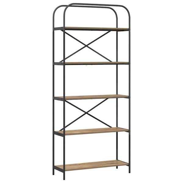 vidaXL Knygų lentyna Amatininkų ąžuolas 80 x 30 x 183 cm