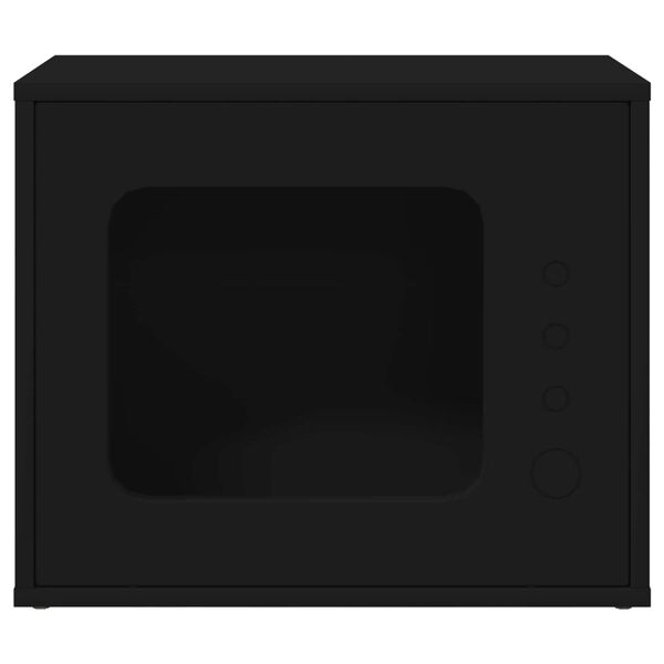 vidaXL Katės namelis Juoda 51 x 30 x 42 cm Apdirbta mediena