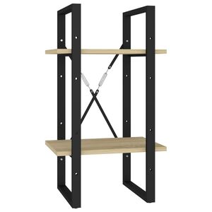 vidaXL Spintelė knygoms, 2 auk&scaron;tų, ąžuolo, 40x30x70cm, mediena