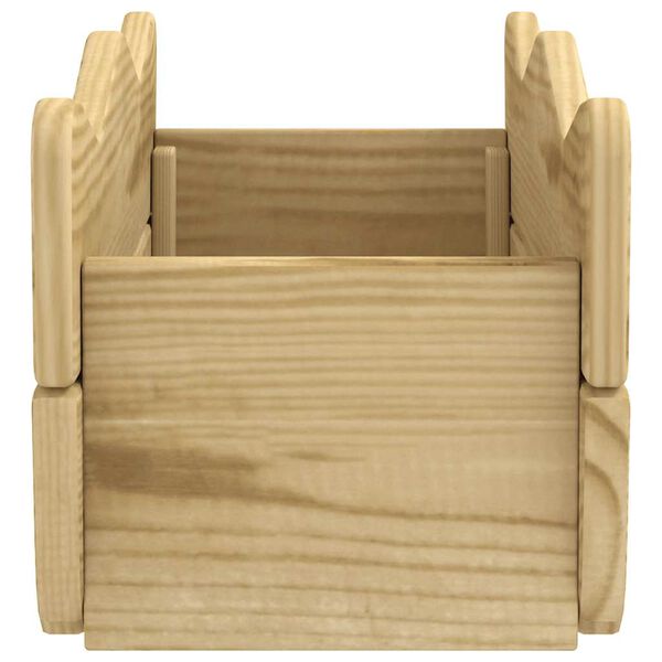 vidaXL Sodo lovelis, 50x18x18cm, impregnuota pušies mediena