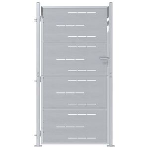 vidaXL Sodo vartai su užraktu Sidabro 96 x 180 cm Nerūdijantis Plienas