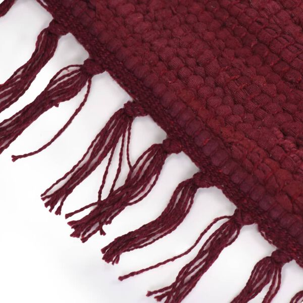 vidaXL Chindi kilimėlis, rankų darbo, medvil., 120x170cm, vy&scaron;ninės sp.