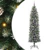 vidaXL Dirbtinis lieknas Kalėdų medis Žalia ir balta 240 cm