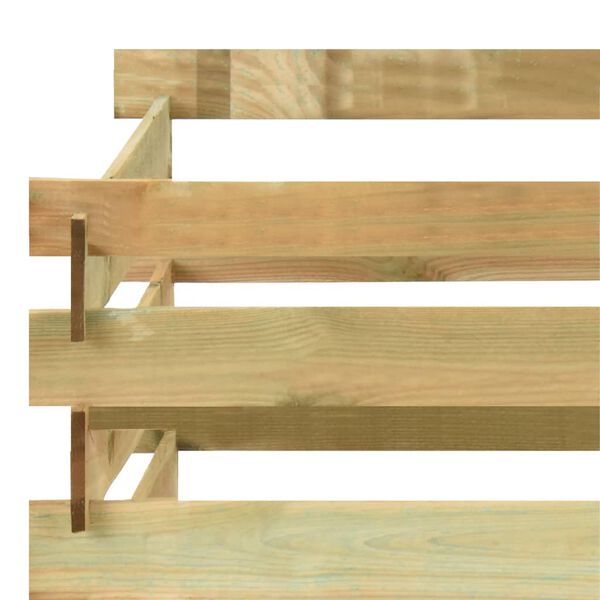 vidaXL Komposto dėžė, 100x100x80cm, impregnuota pušis, lentjuostės