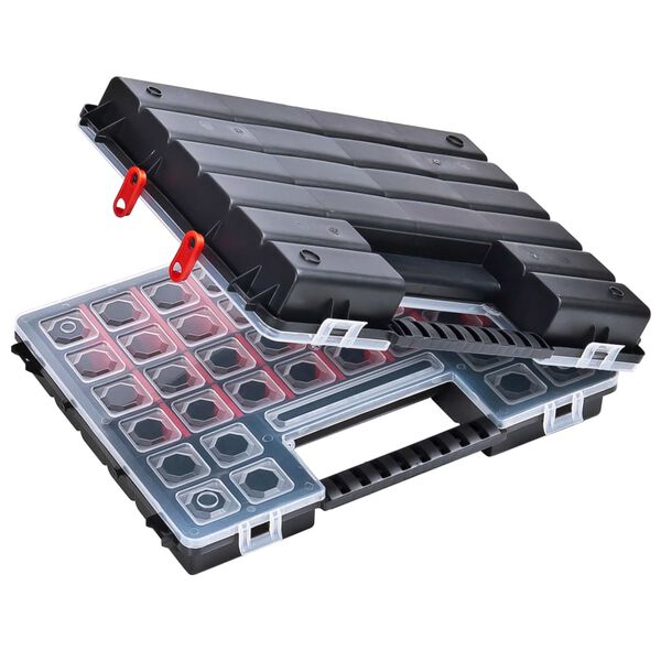 vidaXL Asortimentinės dėžutės, 2vnt., 385x283x50mm, plastikas