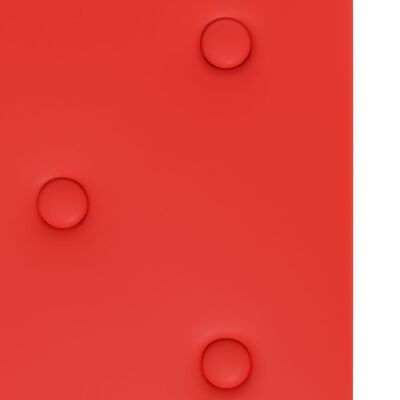 vidaXL Sienų plokštės, 12vnt., raudonos, 90x30cm, dirbtinė oda, 3,24m²