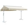 vidaXL Laisvai pastatoma stoginė, kreminės spalvos, 4x3m