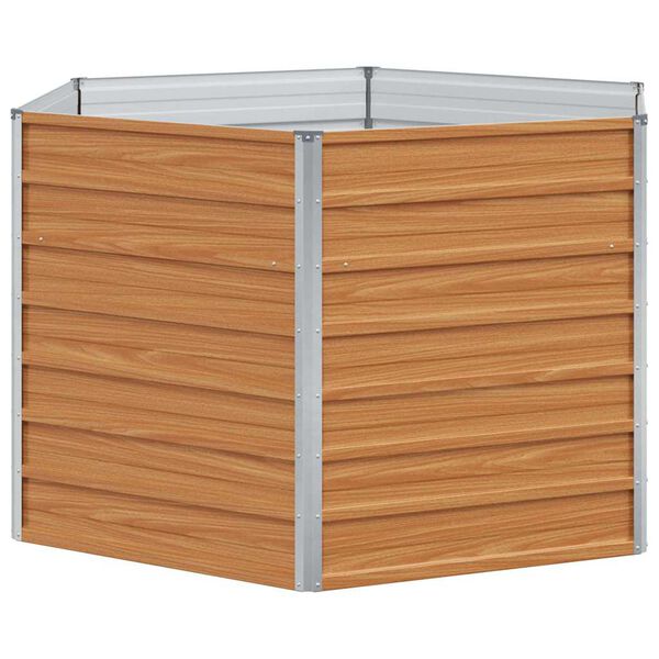 vidaXL Pakelta sodo lova &Scaron;viesiai rudas 129 x 129 x 77 cm