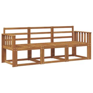 vidaXL Lauko sofos komplektas 3 pcs Natūrali