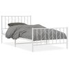 vidaXL Lovos rėmas su galvūgaliu/kojūgaliu, baltas, 107x203cm, metalas