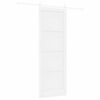 vidaXL Slankios durys ORKDAL 83 x 232 cm Pu&scaron;ies medienos masyvas Balta