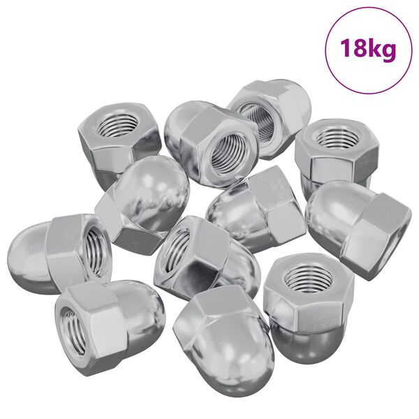 vidaXL Rie&scaron;utas 9574 pcs Sidabro M6 x 10 mm Geležis