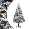 vidaXL Dirbtinė Kalėdų eglutė Balta 240 cm PVC ir Plienas ir Plastikas