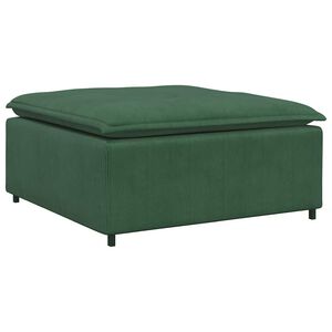 vidaXL Modulinė sofa, pakojų modulis, tamsiai žalia, 100x100x48 cm