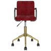 vidaXL Pasukamos valgomojo kėdės, 2vnt., vyno raudonos, aksomas