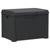 vidaXL Sodo daiktadėžė su sėdynės pagalvėle, antracito, 125l, PP