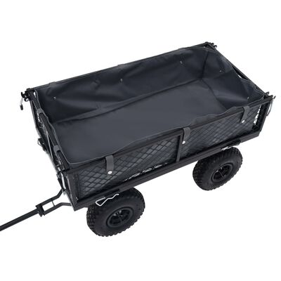 vidaXL Sodo vežimėlio įdėklas, tamsiai pilkas, 81x41x21cm, audinys