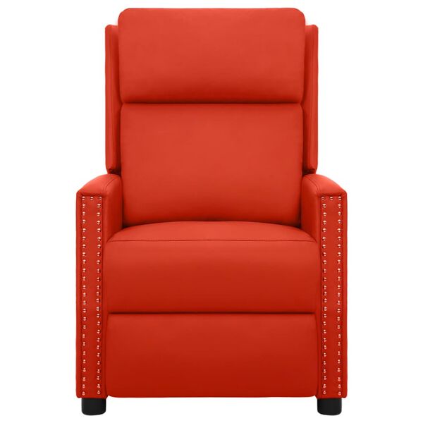 vidaXL Elektrinis masažinis krėslas, raudonos spalvos, dirbtinė oda