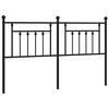 vidaXL Metalinis pakaitinis galvūgalis, juodos spalvos, 180cm