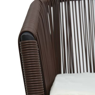 vidaXL Sodo kėdės, 2vnt., rudos spalvos, PE ratanas