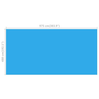 vidaXL Baseino uždangalas, mėlynos spalvos, 975x488cm, PE