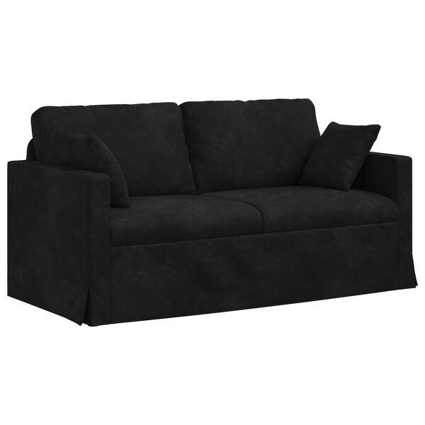 vidaXL Sofa Juoda 158 x 78 x 80 cm Aksomas